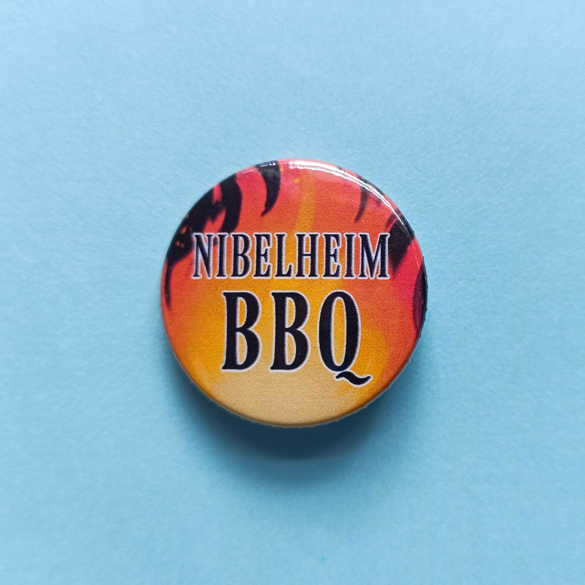 Final Fantasy 7 Rebirth badge that says: Nibelheim BBQ.